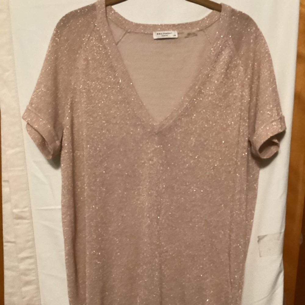EQUIPMENT FEMME Gold rose metallic blouse Sz L - Picture 3 of 9